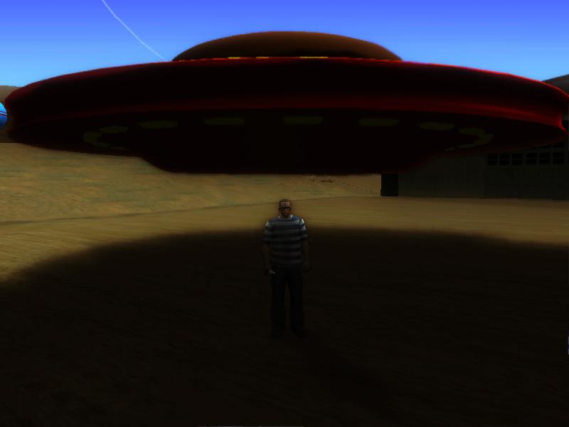  dengan segala propertinya yang mencurigakan dan sangat canggih Anty Gravity UFO mod GTA SA