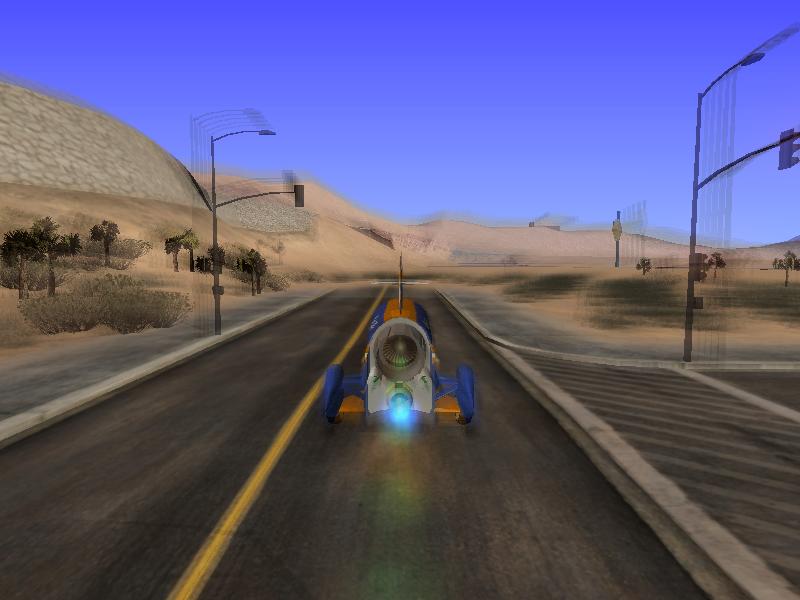  yang selama ini telah memecahkan rekor dunia kendaraan yang bisa menembus kecepatan suar Bloodhound SSC Mod GTA SA